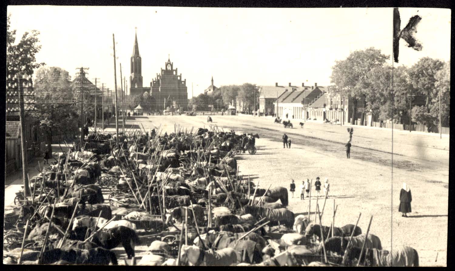 The town of Rokiskis before World War II
